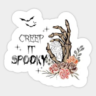 Creep It Spooky Funny Halloween Sticker